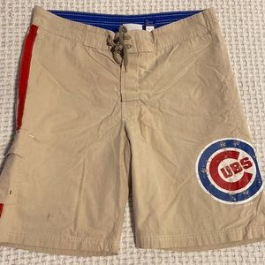 Cubs mens tan swimsuit size L